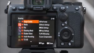 Menu Sony a7sIII