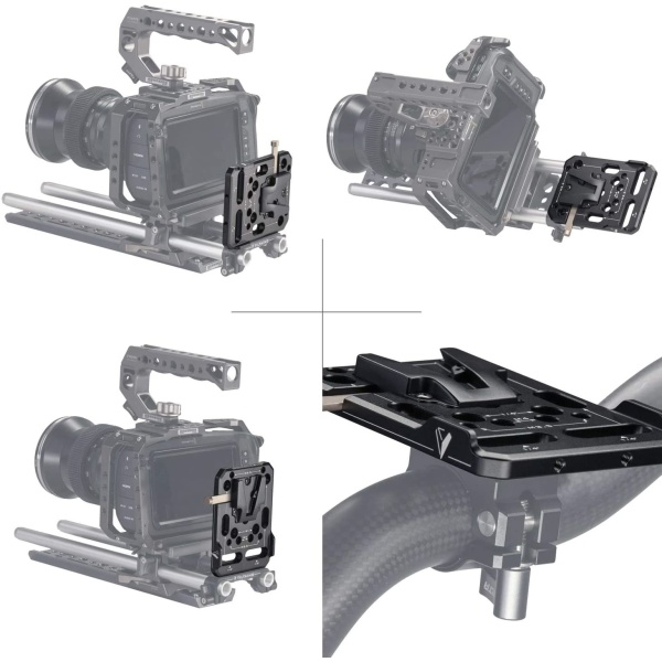 Alquiler Plate V-Mount con barras de 15 pulgadas